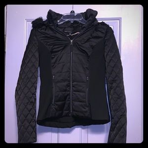 Faux Fur Collar Puffer Jacket